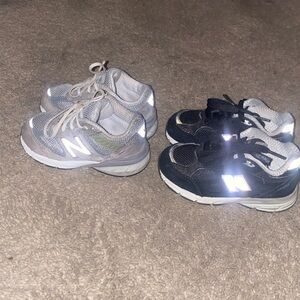 New Balance Kids' Gray and Black Sneakers Set